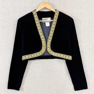 California Gold Rush Renn Faire Velvet Bolero Jacket Medium